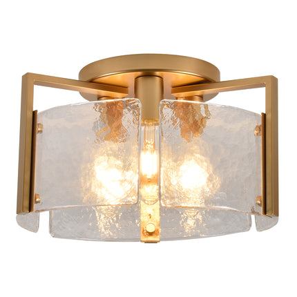Black 3-Light Glass Ceiling Light