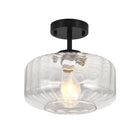 Black Clear Glass Ceiling Light