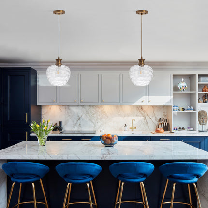 Pendant Light Rippled Glass Shade