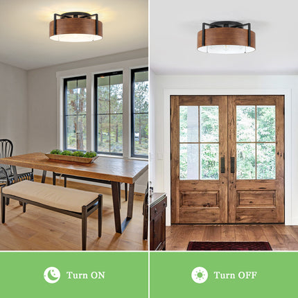 Modern Matte Black 4-Light Flush Mount