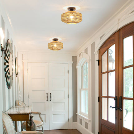 Ceiling Light Hand-woven Shade