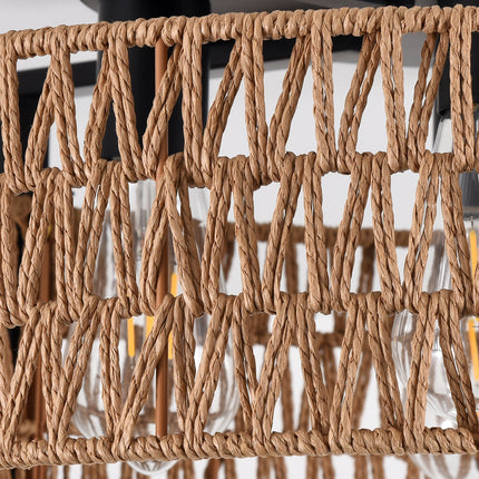 4-Light Woven Rope Ceiling Light 