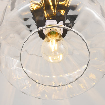 Black Clear Glass Ceiling Light