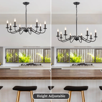 Chandelier Iron Farmhouse 8-Light