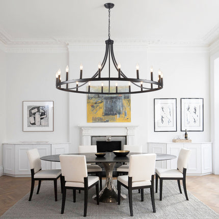 Chandelier Wagon Wheel 20-Light
