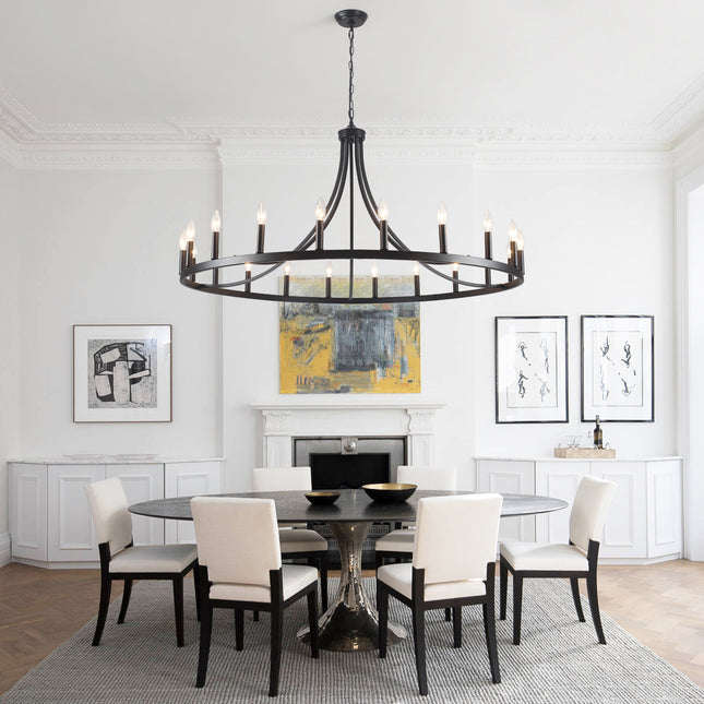 Chandelier Wagon Wheel 20-Light