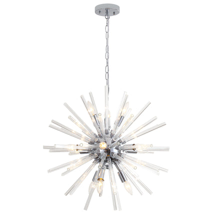 12-Light French Gold Tube Pendant Light