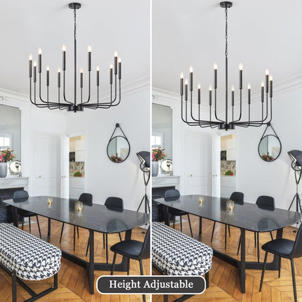 Chandelier Wrought Iron 12-Light