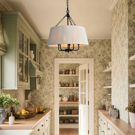 Boho-Inspired 5-Light Tapered Cotton String  Chandelier