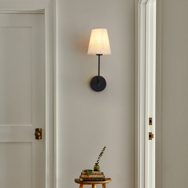 Wall Sconce Fabric Shade Single