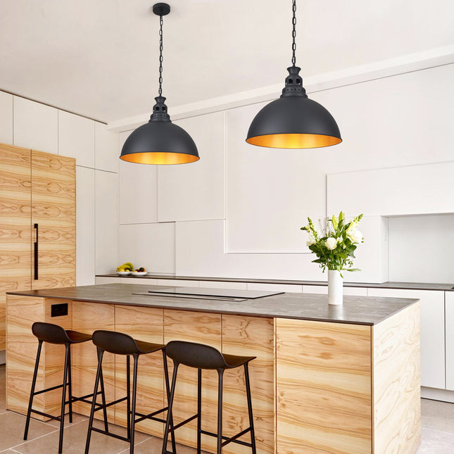 Pendant Light Satin Black Dome