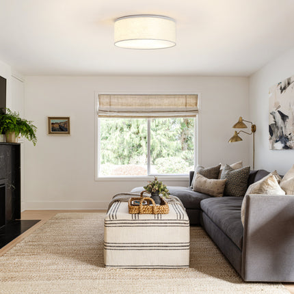Ceiling Light Modern Fabric Shade 3-Light