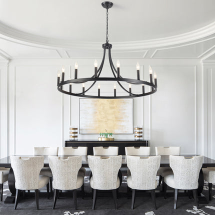 Chandelier Wagon Wheel 16-Light