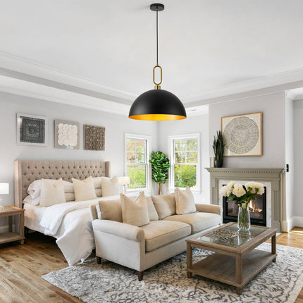 Pendant Light Gold Ring Dome 450mm