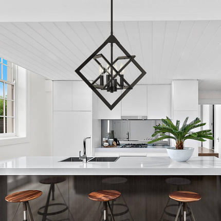 Modern Black Diamond Pendant Light