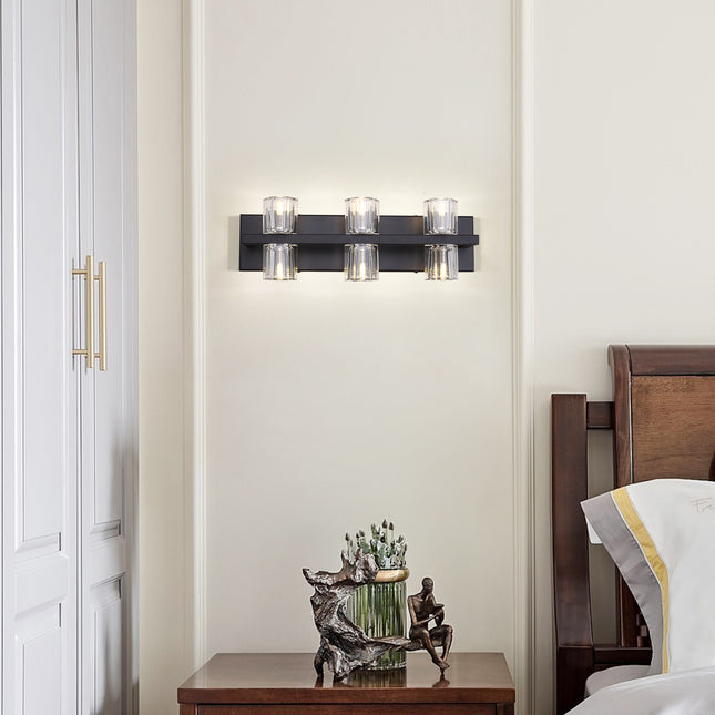Modern 6-Light Crystal Wall Sconce