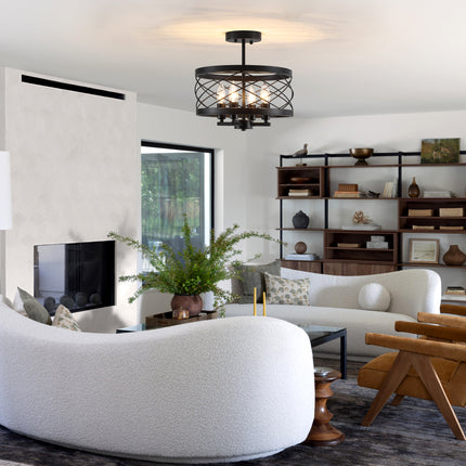 Ceiling Light Farmhouse Iron 4-Light