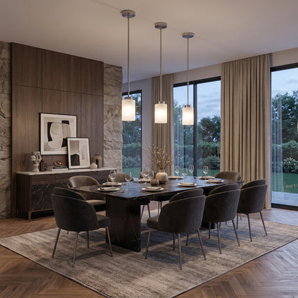 3-Pack Brushed Nickel Cloud Glass Pendant Lights