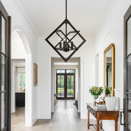 Modern Black Diamond Pendant Light