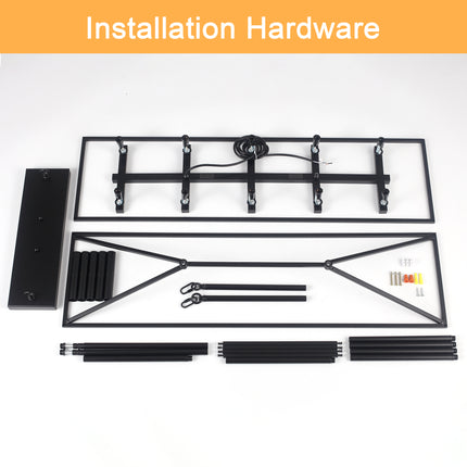 10-Light Black Linear Island Light