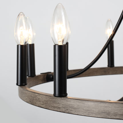 Chandelier Wagon Wheel 12-Light