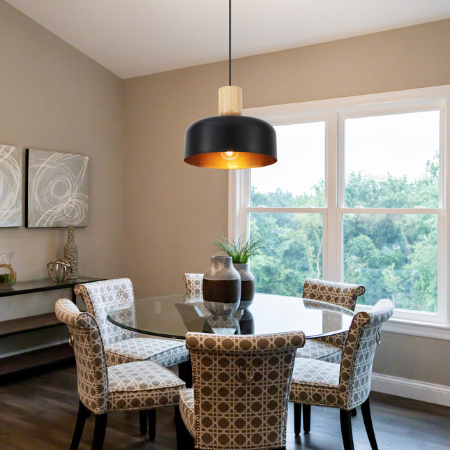 Pendant Light Dome Wooden