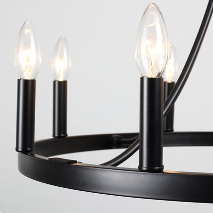 Chandelier Wagon Wheel 8-Light
