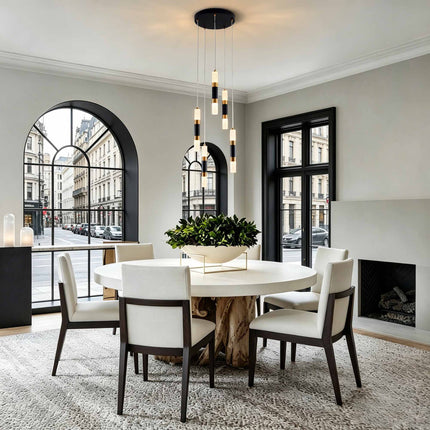 Modern 5-Light LED Cylinder Pendant Light