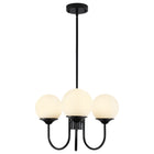 Chandelier Milky White Glass Shade 3-Light