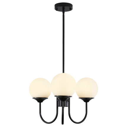 Chandelier Milky White Glass Shade 3-Light