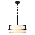 Gold Fabric Drum Pendant
