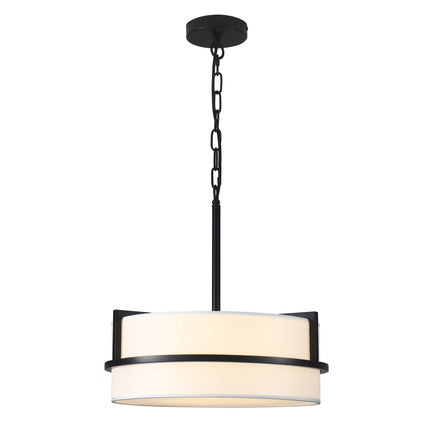Gold Fabric Drum Pendant