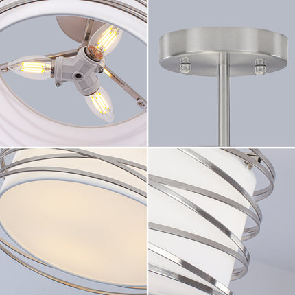 Modern Intersecting Ring 3-Light Ceiling Light