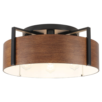 Modern Matte Black 4-Light Flush Mount