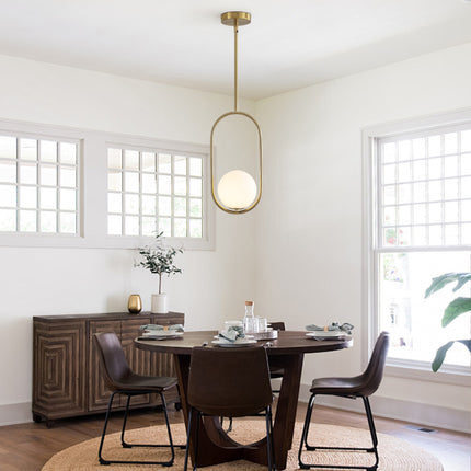 Minimalist Oval Brass Pendant