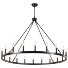 Chandelier Candle Wagon Wheel 20-Light