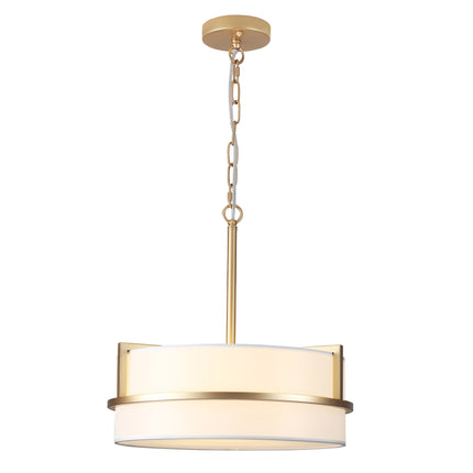 Gold Fabric Drum Pendant