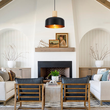 Pendant Light Dome Wooden