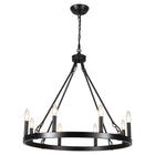 Chandelier Candle Wagon Wheel 8-Light