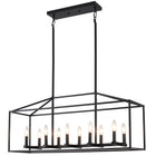 10-Light Black Linear Island Light