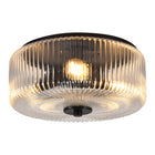 Modern Black 3-Light Glass Shade Ceiling Fixture