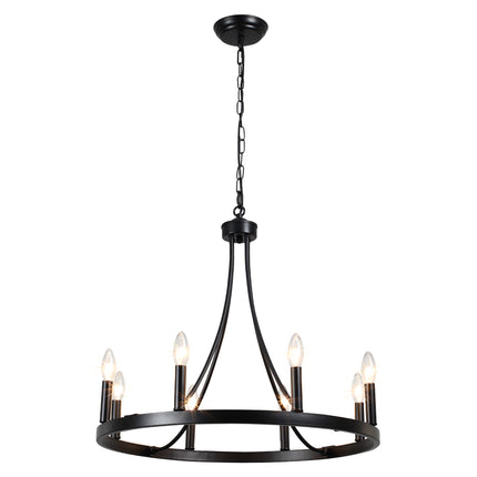 Chandelier Wagon Wheel 8-Light
