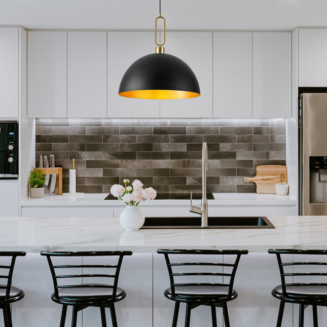Pendant Light Gold Ring Dome 500mm