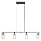 Island Pendant Light Glass Shade 4-Light