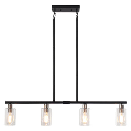 Island Pendant Light Glass Shade 4-Light