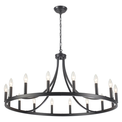 Chandelier Wagon Wheel 16-Light