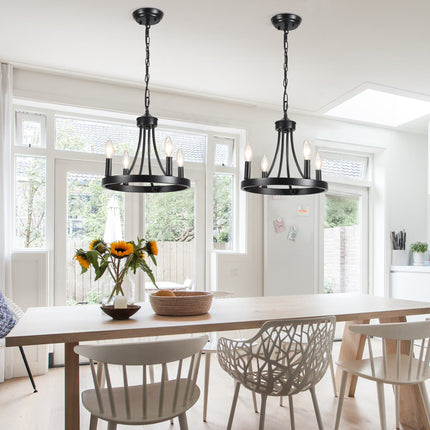 Chandelier Wagon Wheel 4-Light