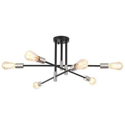 Ceiling Light Iron Cross Arm 6-Light