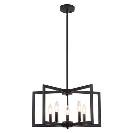 Chandelier Iron Geometric 5-Light