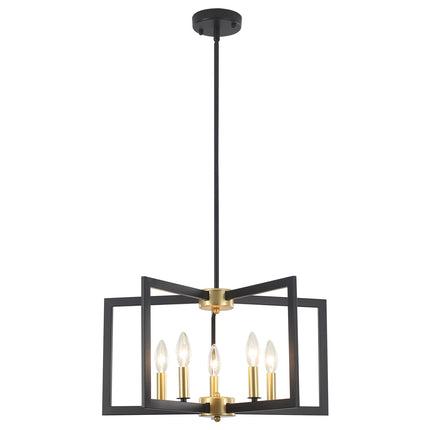 Chandelier Iron Geometric 5-Light